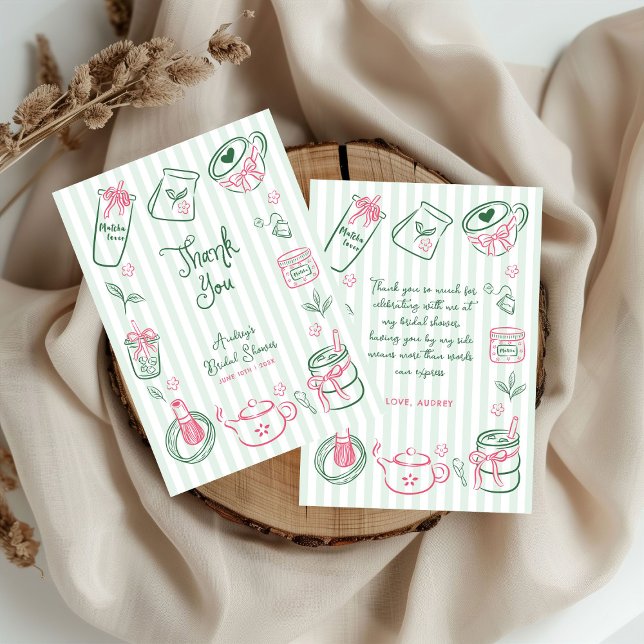 Tarjeta De Agradecimiento She Found Her Perfect Matcha Green  Bridal Shower (Subido por el creador)