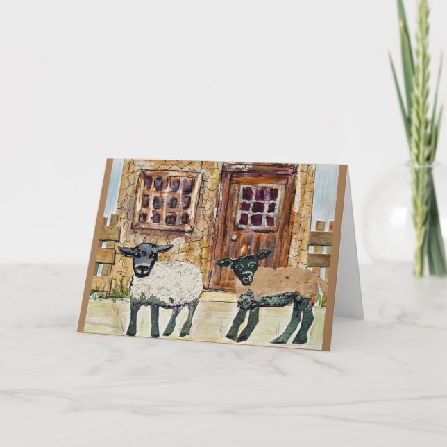 Tarjeta De Agradecimiento Sheep Whimsey (Anverso)