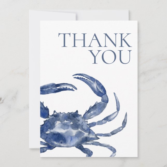Tarjeta De Agradecimiento Shell-ebration Maryland Baby Shower (Anverso)