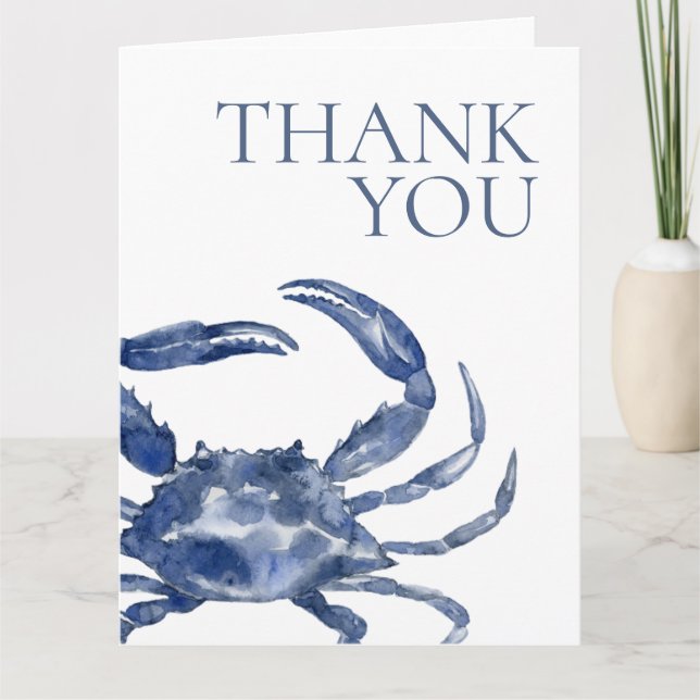Tarjeta De Agradecimiento Shell-ebration Maryland Baby Shower Folding (Anverso)