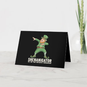 Tarjeta De Agradecimiento Shenanigator Dabbing Duende Día de San Patricio