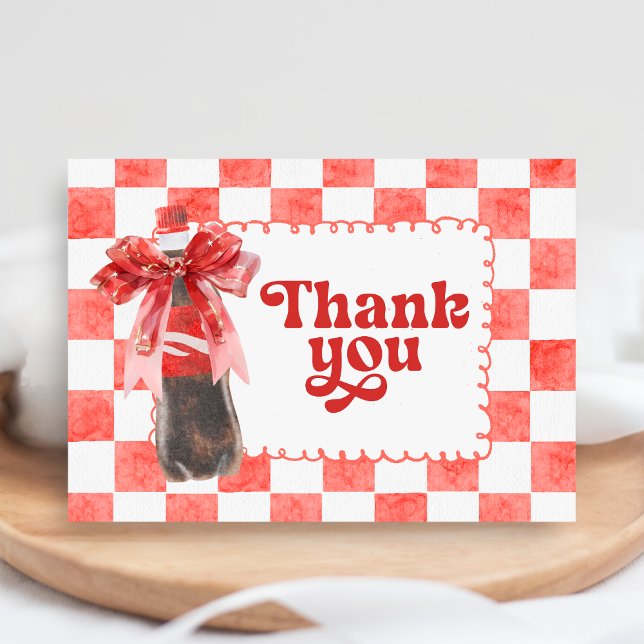 Tarjeta De Agradecimiento She's Ready to Pop Baby Shower (She's Ready to Pop Cola Baby Shower Thank you Card)