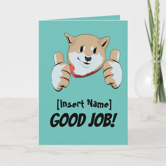 Tarjeta De Agradecimiento Shiba Inu (Anverso)
