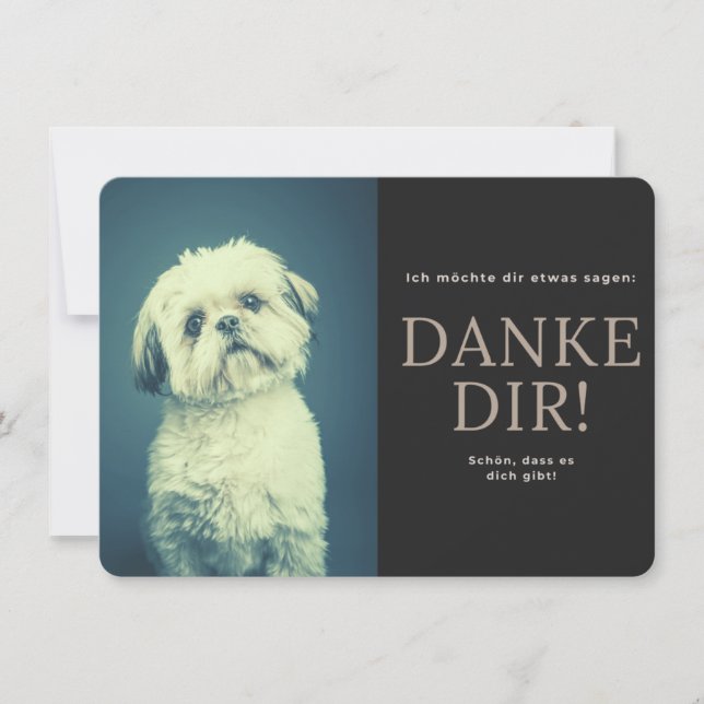 Tarjeta De Agradecimiento Shih Tzu (Anverso)
