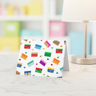 Tarjeta de agradecimiento Shoebox Love - Blanca