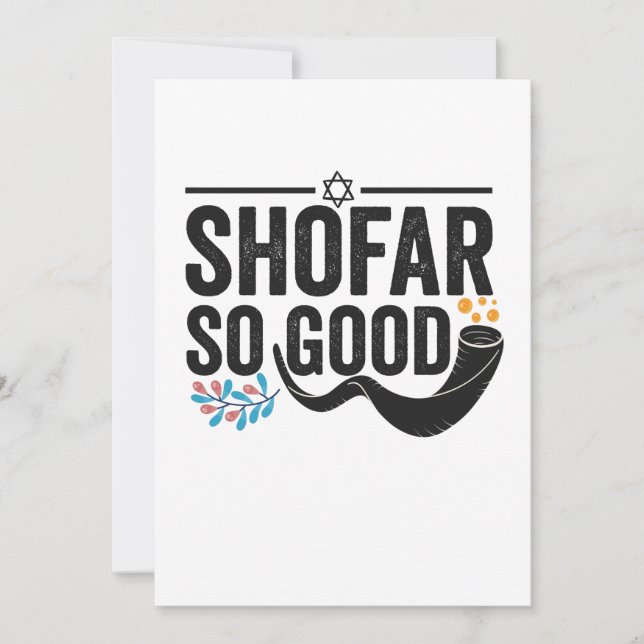 Tarjeta De Agradecimiento Shofar So good Funny Jewish Hanukkah Holiday Gift (Anverso)