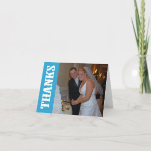 Tarjeta de agradecimiento Shoot Out (Azul)