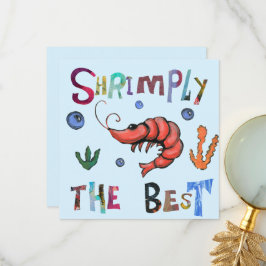 Tarjeta De Agradecimiento Shrimply el mejor
