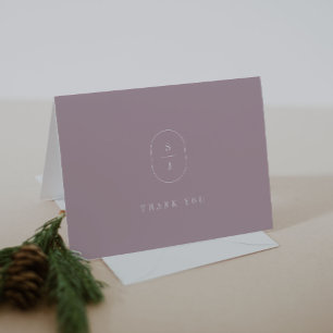 Tarjeta De Agradecimiento SHYLAH Mauve Lilac simple Boda moderno