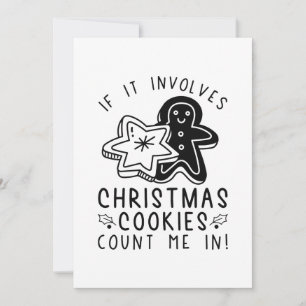 Tarjeta De Agradecimiento Si involucra a Navidades, las cookies me cuentan