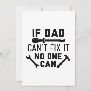 Tarjeta De Agradecimiento Si papá no puede arreglarlo, nadie puede