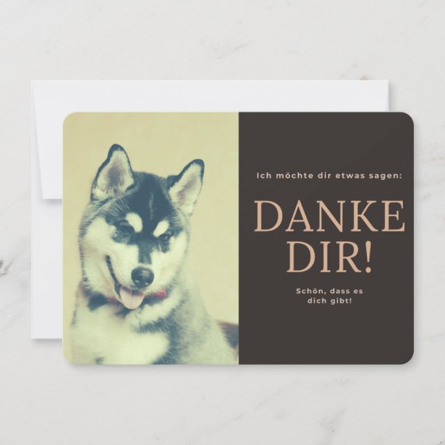 Tarjeta De Agradecimiento Sibirischer Husky (Anverso)