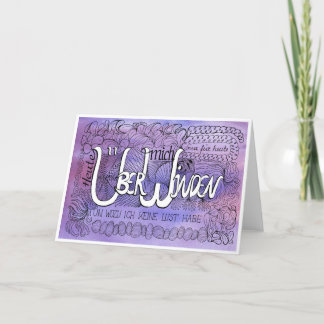 Tarjeta De Agradecimiento Siebte Regel der Gelassenheit – ÜBERWINDEN Karte