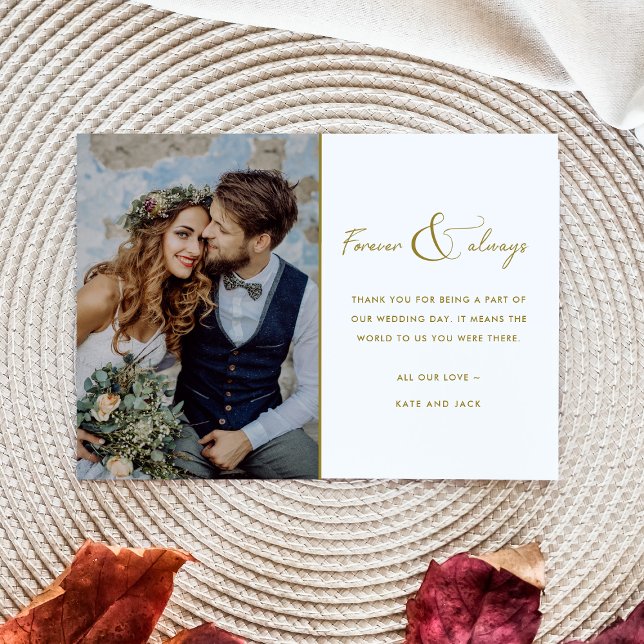 Tarjeta De Agradecimiento Siempre con Boda de oro. Gracias. (Subido por el creador)