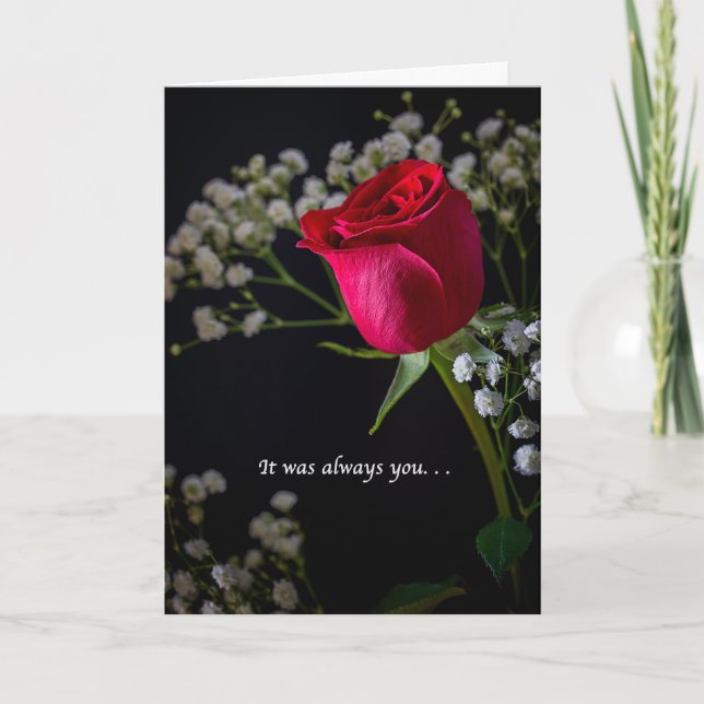 Tarjeta De Agradecimiento Siempre Fuiste Tú Rosa (Anverso)