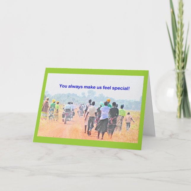 Tarjeta De Agradecimiento "Siempre Nos Haces Sentir Especial" (Anverso)