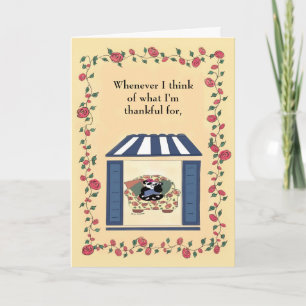 Tarjeta De Agradecimiento Siempre que piense en para cuál soy agradecido…