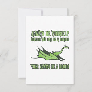 Tarjeta De Agradecimiento Siempre Sé Un Dragón
