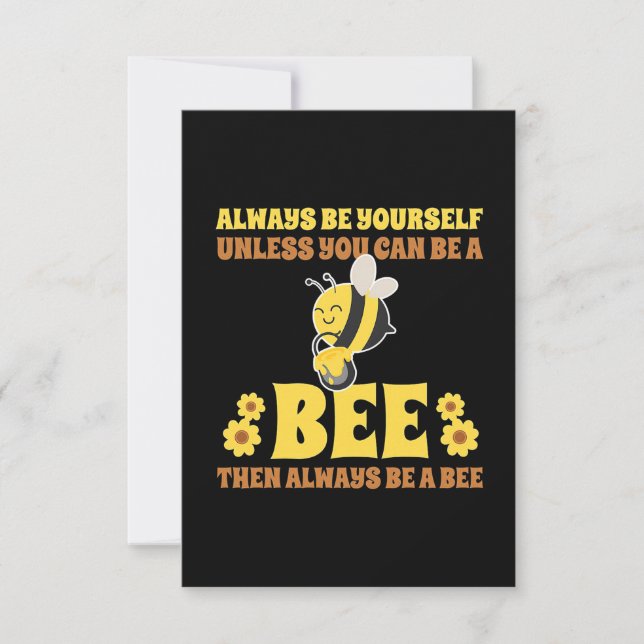 Tarjeta De Agradecimiento Siempre Sé Una Abeja (Anverso)