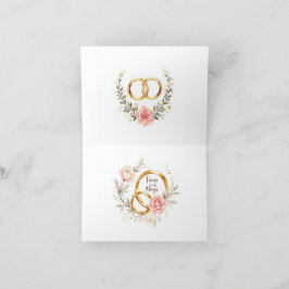Tarjeta De Agradecimiento Siempre y siempre - Boda romántico anota arte