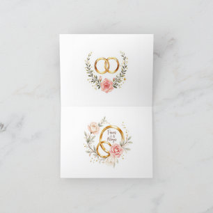 Tarjeta De Agradecimiento Siempre y siempre - Boda romántico anota arte