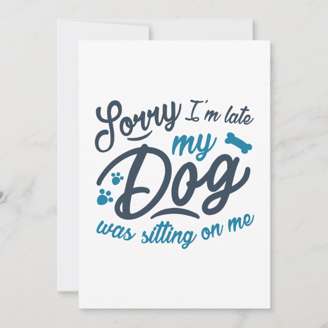 Tarjeta De Agradecimiento Siento haber llegado tarde (Anverso)