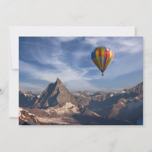 Tarjeta De Agradecimiento Sierra   Alpes suizos en globo aerostático