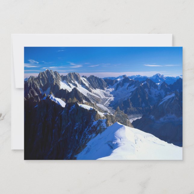 Tarjeta De Agradecimiento Sierra | Mont Blanc, Alpes Europeos (Anverso)