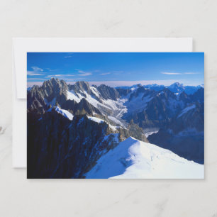 Tarjeta De Agradecimiento Sierra   Mont Blanc, Alpes Europeos
