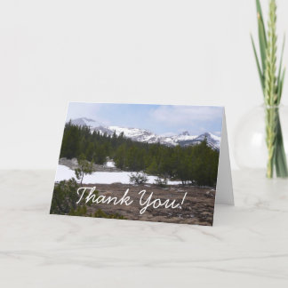 Tarjeta De Agradecimiento Sierra Nevada y nieve en Yosemite