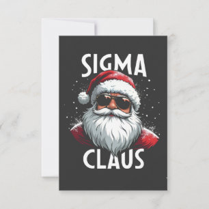 Tarjeta De Agradecimiento Sigma Claus Divertido Gen Alfa Navidad Escuela Sec