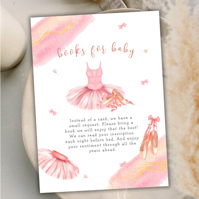 Tarjeta De Agradecimiento Signo de bienvenida de Ballerina Elegante Rosa Bab (Pink Elegant Ballerina Welcome Sign Baby Shower Thank You Card)