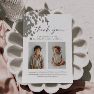 Tarjeta De Agradecimiento Signo de bienvenida de fotografía de Joint Baptism
