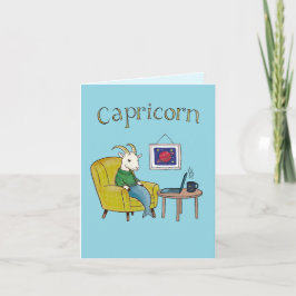 Tarjeta De Agradecimiento Signo de estrella de capricornio Sea Goat zodiac s