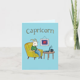 Tarjeta De Agradecimiento Signo de estrella de capricornio Sea Goat zodiac s