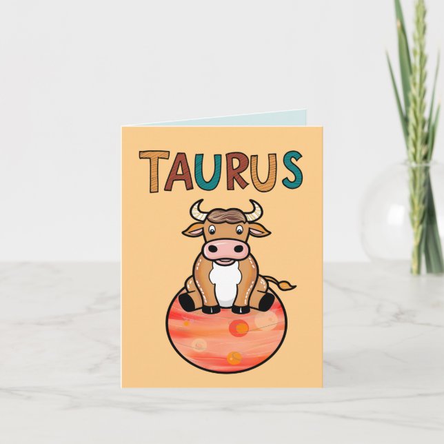 Tarjeta De Agradecimiento Signo de estrella de Tauro Estrella de Bull zodiac (Anverso)