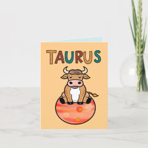 Tarjeta De Agradecimiento Signo de estrella de Tauro Estrella de Bull zodiac