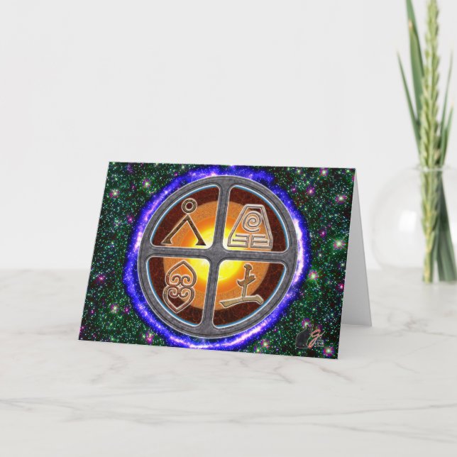 Tarjeta De Agradecimiento Signos de Tierra (Anverso)