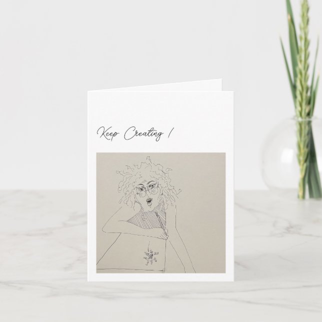 Tarjeta De Agradecimiento ¡Sigue Creando! Cumpleaños! (Anverso)