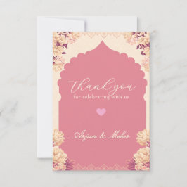 Tarjeta De Agradecimiento Sikh Wedding Thank You Card | Elegant Punjabi Wedd