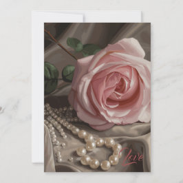 Tarjeta De Agradecimiento Silken Rosa