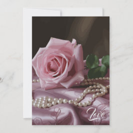 Tarjeta De Agradecimiento Silken Rosa