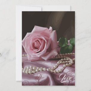 Tarjeta De Agradecimiento Silken Rosa