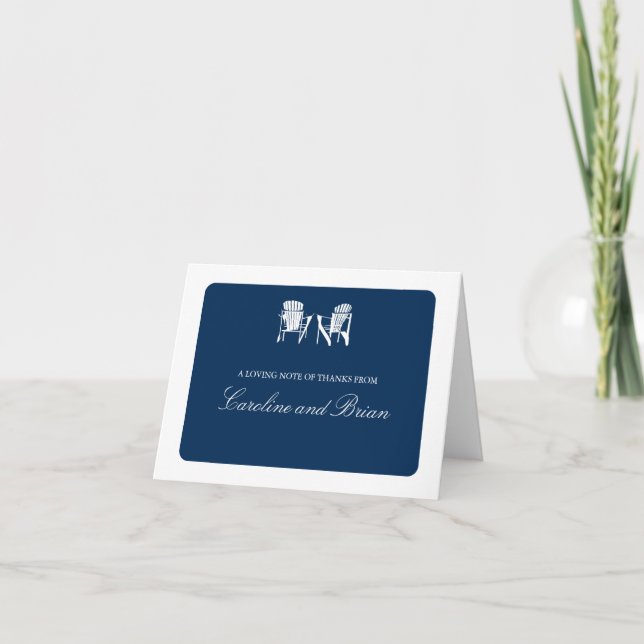 Tarjeta De Agradecimiento Sillas Adirondack Gracias (Anverso)