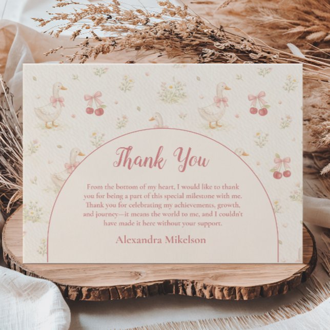 Tarjeta De Agradecimiento Silly Goose 1st Birthday Baby Shower (Subido por el creador)