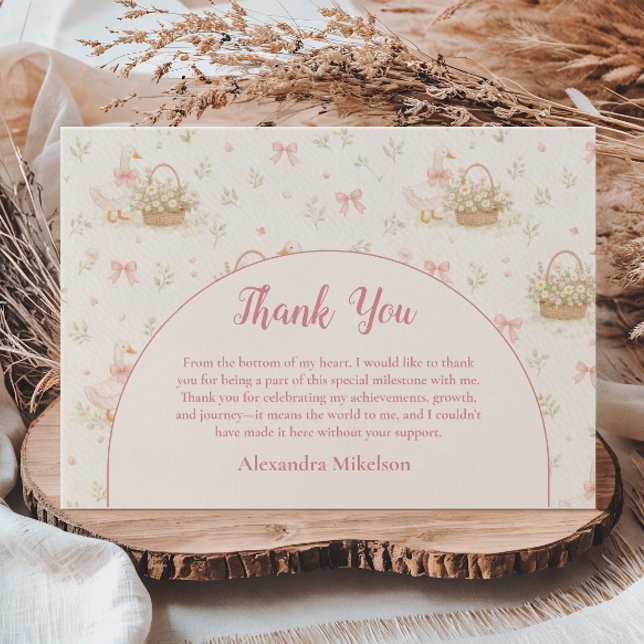 Tarjeta De Agradecimiento Silly Goose 1st Birthday Party (Subido por el creador)