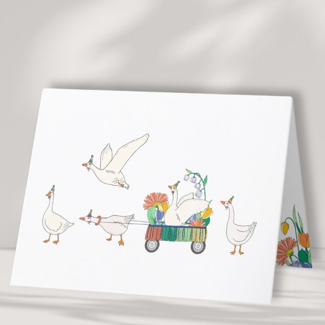 Tarjeta De Agradecimiento Silly Goose Parade Blank (Subido por el creador)