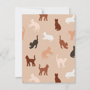 Tarjeta De Agradecimiento Silueta de gato