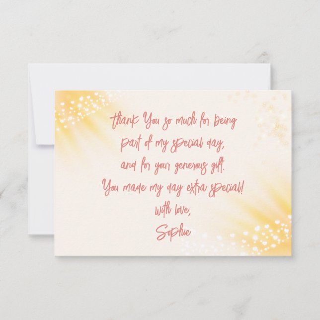 Tarjeta De Agradecimiento Silueta de hada mágica encantada cumpleaños infant (Anverso)