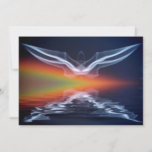 Tarjeta De Agradecimiento Silueta de murciélago abstracto